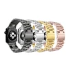 Stainless Steel Three Bead Watch Band Metal Bracelet Strap Replacement for Apple Watch