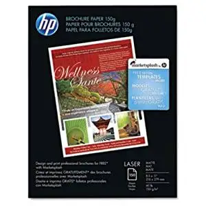 HP Brochure/Flyer Paper - Letter - 8.50quot; x 11quot; - 40 lb - Matte, Ultra Smooth - 97 Brightness - 150 / Pack - White
