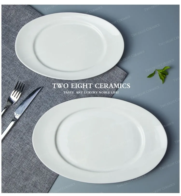 Catering dinner rect porcelain plates restaurant dual purpose tableware restaurant