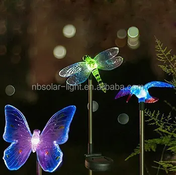 Esky Solar Powered Hummingbird Butterfly Dragonfly Garden Stake