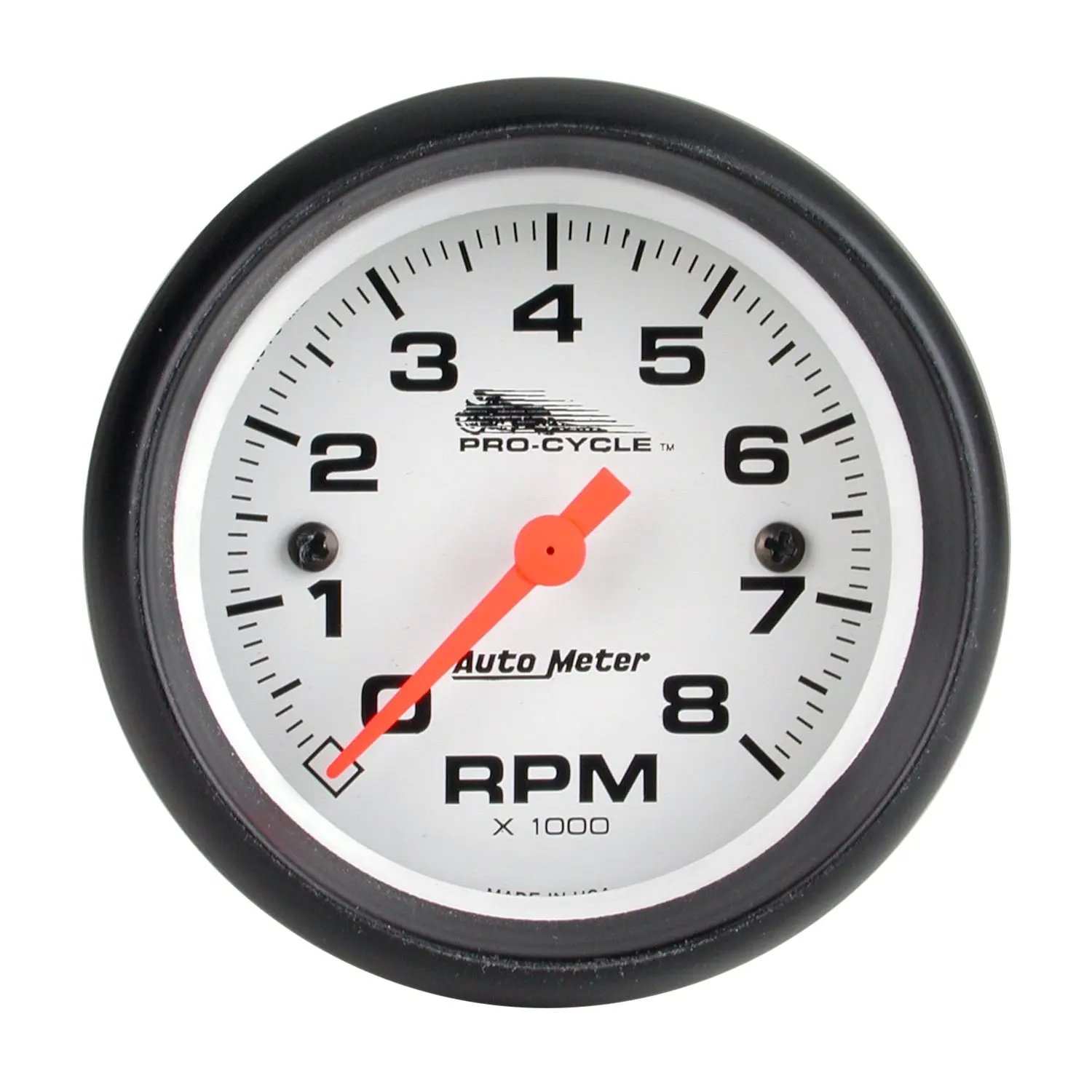 AutoMeter 19325 Pro-Cycle Tachometer 2-5/8 in. White Dial Face