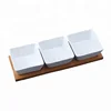 2017 Set of 3 Party Snack Tray Ceramic Square Shaped Mini Bowl Serving Set