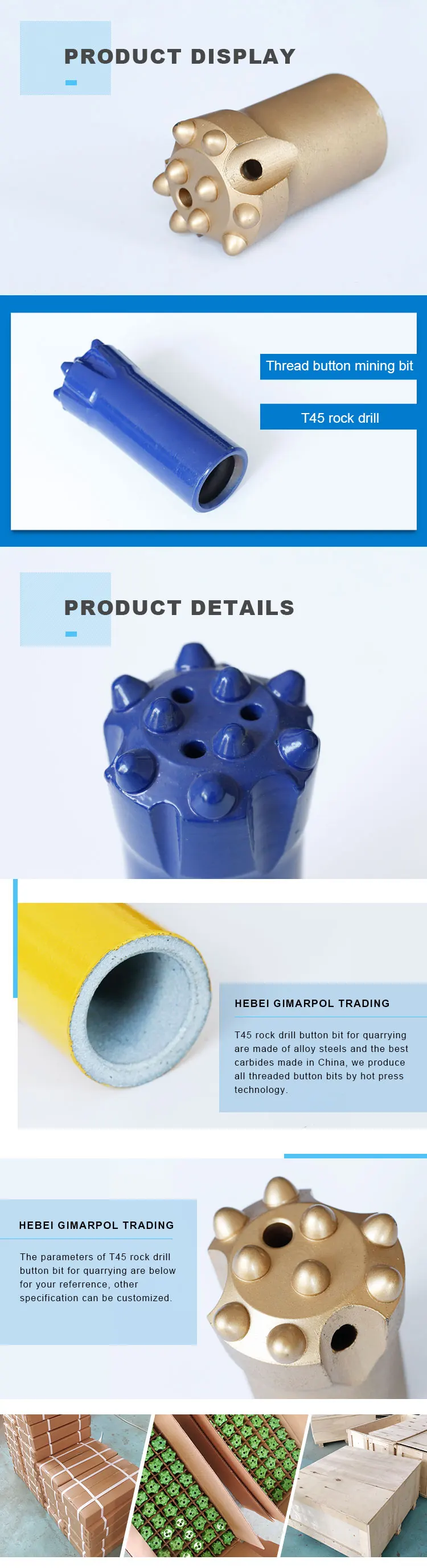Tricone Welding Button Bits Manufacturer Durable Masonry Rock Drill Button Bits