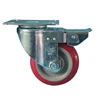 Industrial Plate Rigid Fixed Roller 4 inch PVC Casters Wheels with Brake
