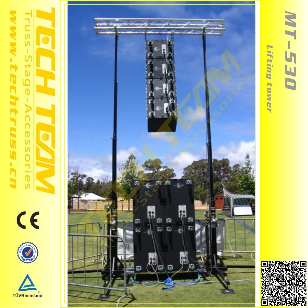 Mt530 Truss Lifting 5.3m Crank Stand Loading 230kg Dj Line Array Stand