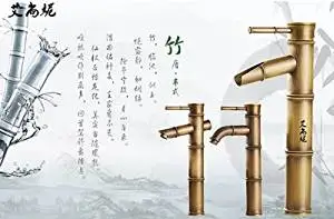 FAYM-European antique brass gold plated hot and cold lavatory faucet