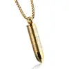 Punk Rock Bullet Pendant Necklace For Women 316L Stainless Steel Cool Necklaces & Pendants For Male Jewelry
