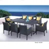 Yizhou Outdoor garden rattan wicker large conversation meeting table customized length and rectangle chair patio table set