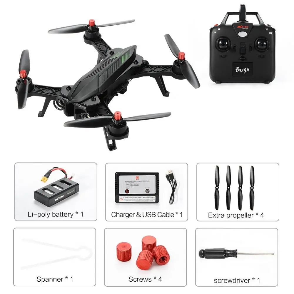 Mjx B6 Bugs 6 Rc Drone 2.4g Brushless Motor Racing Drone