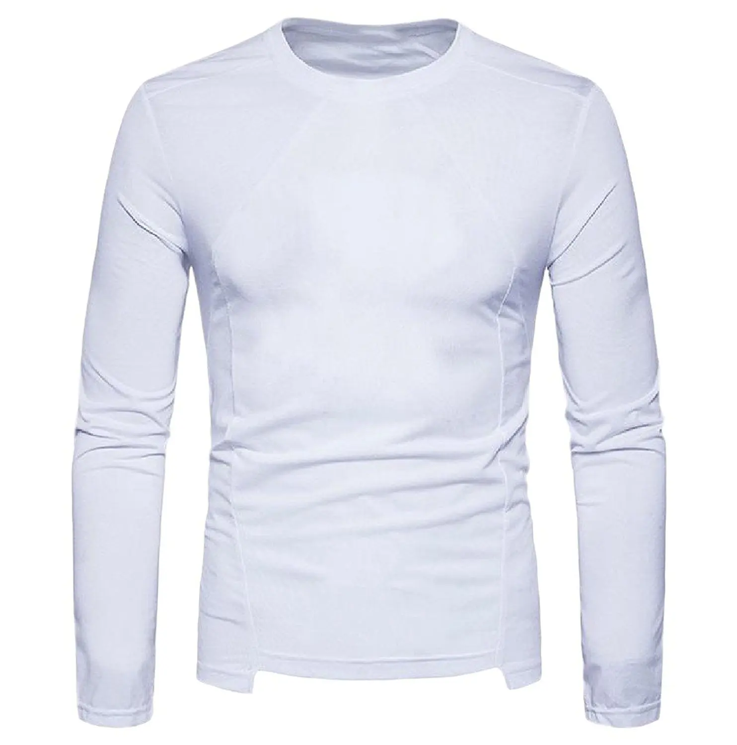 Andopa Mens Soft Crew Neck Pure Colour Long-Sleeve Knit Pullovers Sweater
