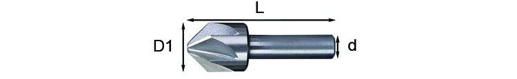 Cylindrical Shank 90 Degree 6 Flute HSS Countersink Drill Bit  for Metal Deburring