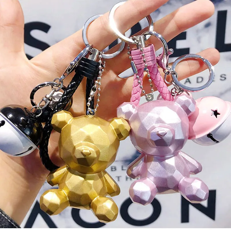 sparkle teddy bear keychain