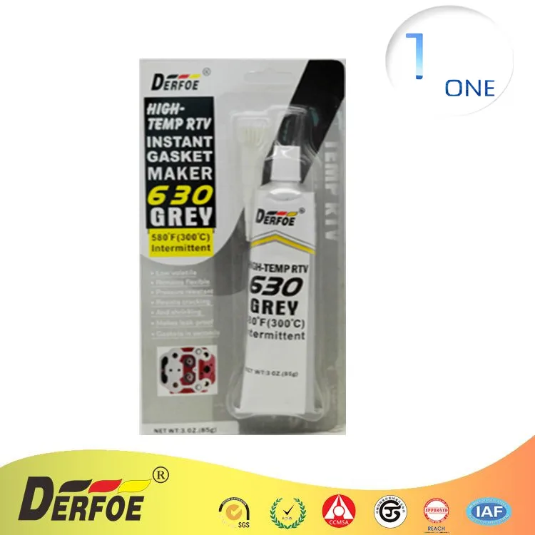 Popular Market Dry Time Fast Red Gery Black Sec630 Acidic Rtv Silicone