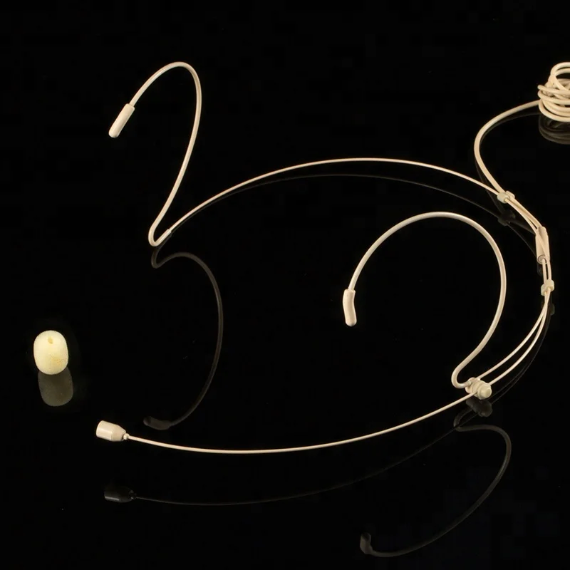 Hm4021 Professional Mini Beige Colour Headworn Microphones Headset Microphone For Sennheisir