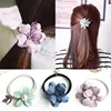 Korean Style Women Hair Accessories Flower Hair Rope Rhinestone Pearl Charms Rubber Band Headwear
