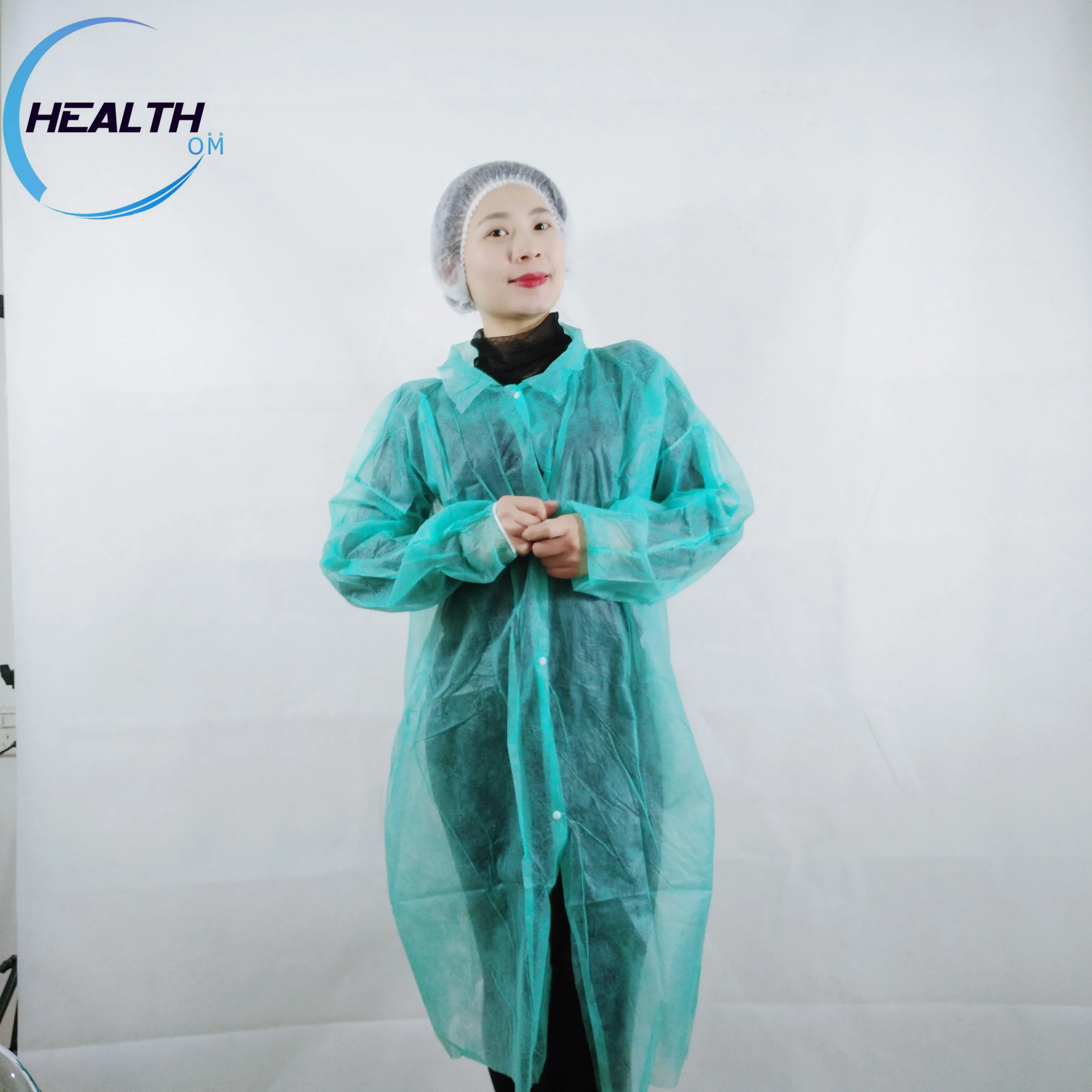 Nonwoven Green Lab Coat Nonwoven Pp With Elastic Cuff Buy Nonwoven Lab Coat,Nonwoven Pp Lab