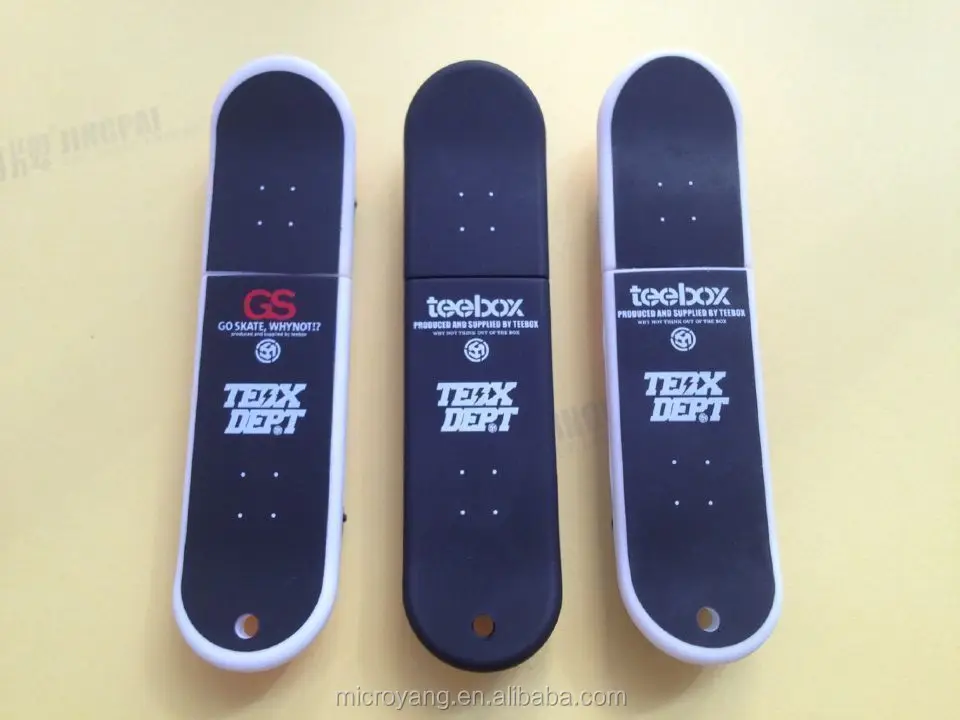 Funny Skateboard Model Usb 2.0 Memory Stick Flash Pen Drive 8gb 16gb