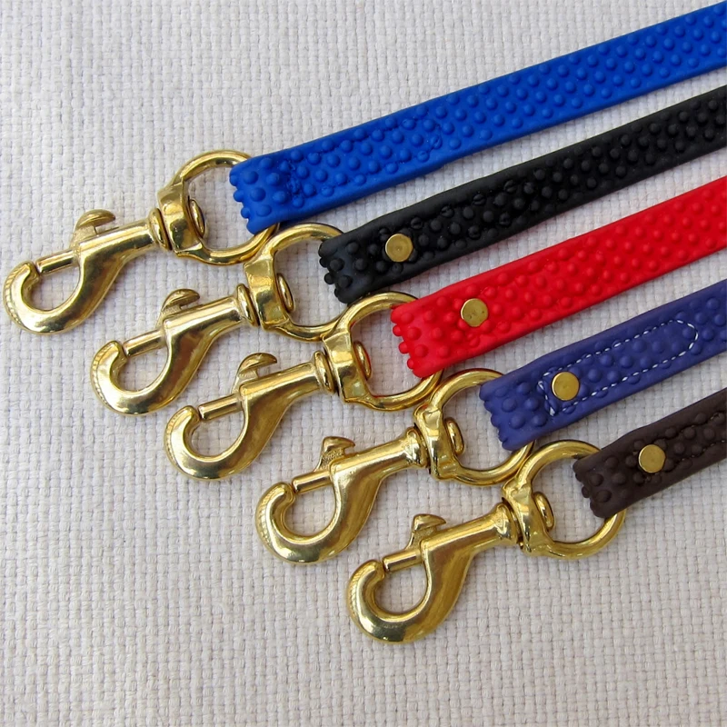 Pet Dog Nylon en boucle r/églable Slip Training Leash Lead Rope Slip Dog Leash and Collar 1.2m Rouge