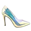 With pointed transparent elegant ladies Ultra-stiletto shoes