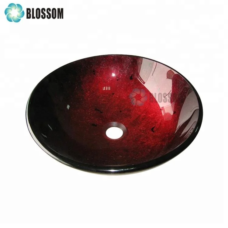 Bathroom Red Coloured Glass Washing Basin Fibre Glass Buy Wash Basins