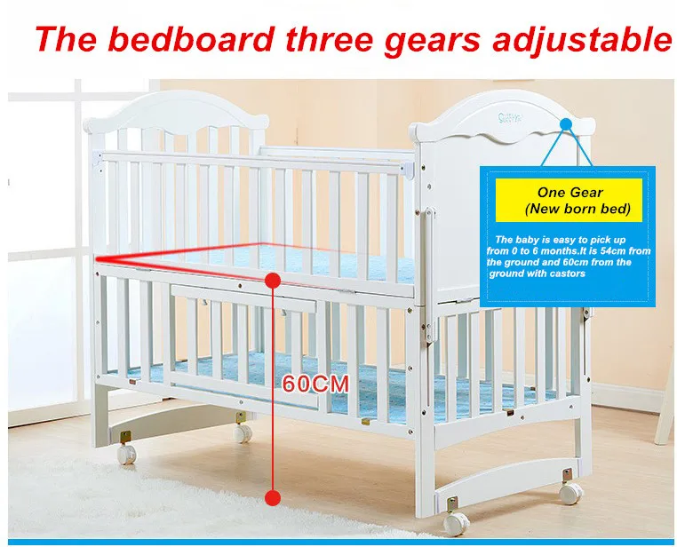 baby cot adjustable side