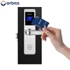 Orbita Luxury Lcd display eletronic hotel key card lock, proximity rfid hotel door handle lock, hotel door lock system price