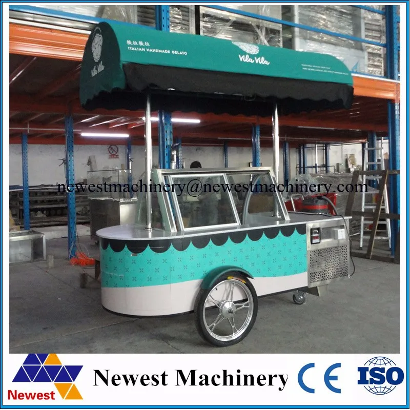 Customized Logo Factory Sale Movable Popsicle Ice Cream Push Cart Buy
