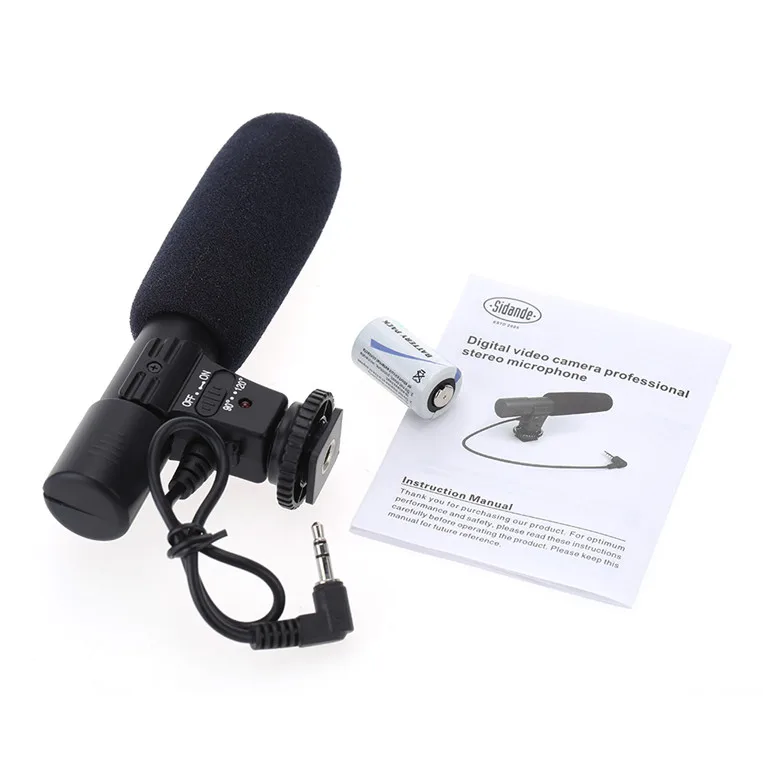 Mic01 High Quality Studio Mic Stereo Camcorder 3.5mm Recording