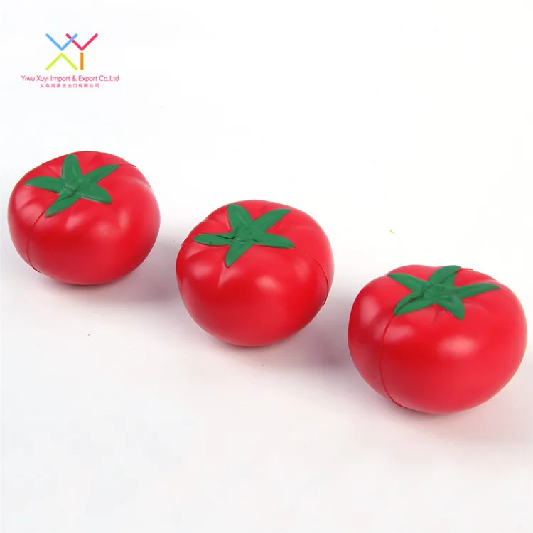 Promotional Anti Soft Toy Anti Vegetable Squeeze Toy PU Tomato Stress Ball