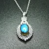 Labradorite Pendant Blue Flash Oval Shape Sterling silver Pendant for Women