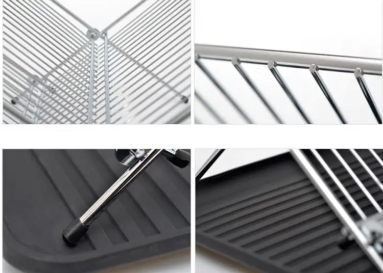 large dish drainer with drip tray cutlery holder kitchen sink rack plate