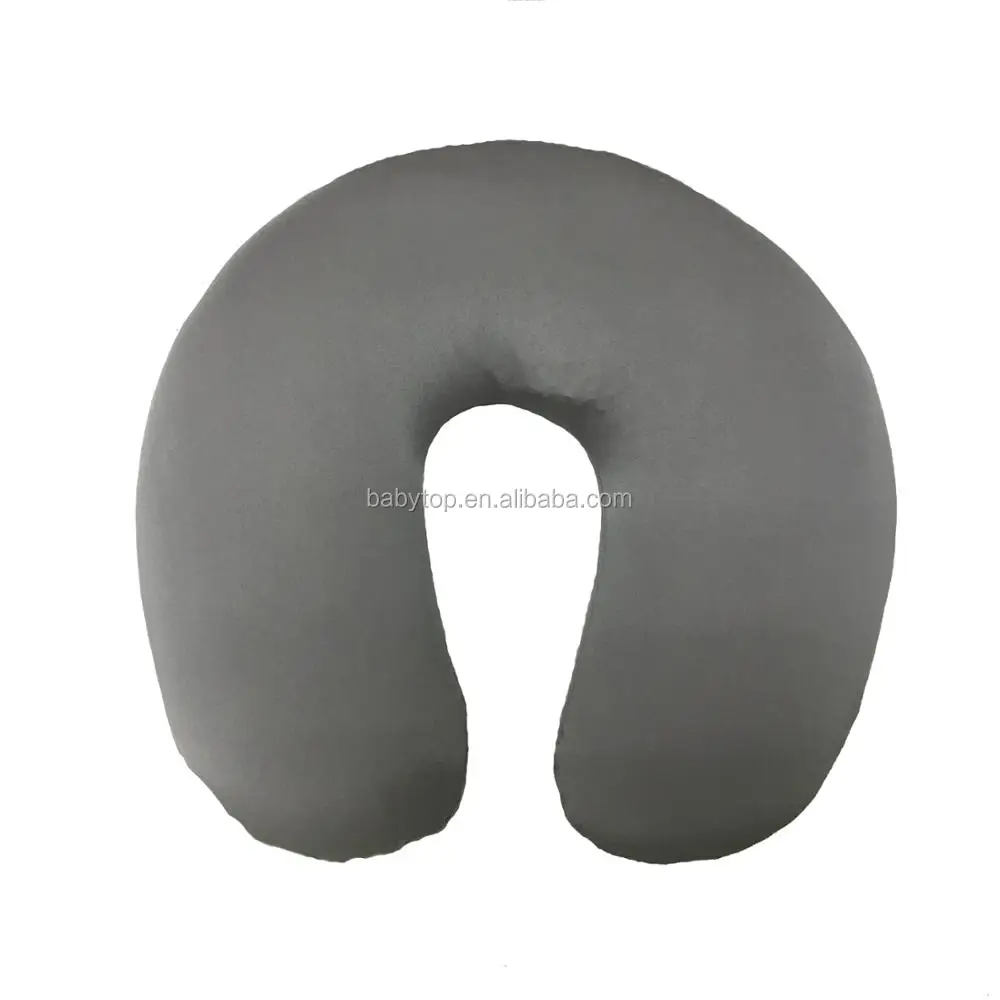 Custom Brown Teddy Bear Shape Foam Pellets Filling Deformation U Shape Travel Neck Reading