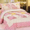 Hot sale pink color girl used floral design bedding set