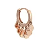 Latest 14k rose gold tiny disc charm bohemian pendant earrings jewelry