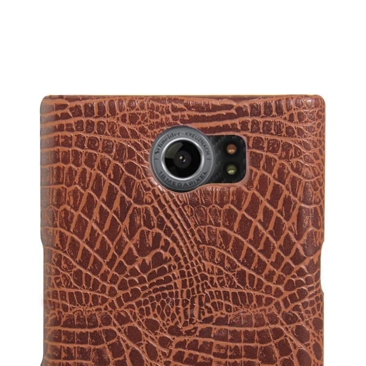 2017 耐用的 pc 皮革 pu 鳄鱼纹理手机案例为黑莓 priv 案例封面