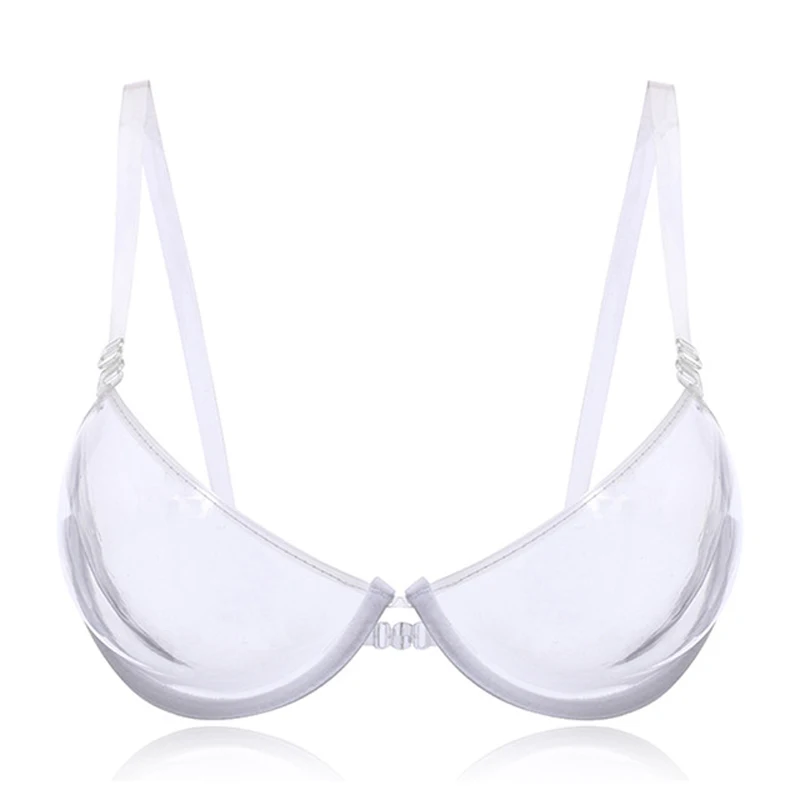 Lady Fashion Transparent Clear Push Up Bra Strap Invisible Bras