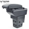 Vtear For Ford Focus 2 armrest box USB Charging interface heighten MK2 central Store content box cup holder ashtray accessories