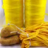 extruded pe mesh netting round heated net bag for fruit yellow color fruit net