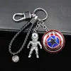 Hot sale gift pendant cartoon movie character avenger iron man Shield hammer metal keychains
