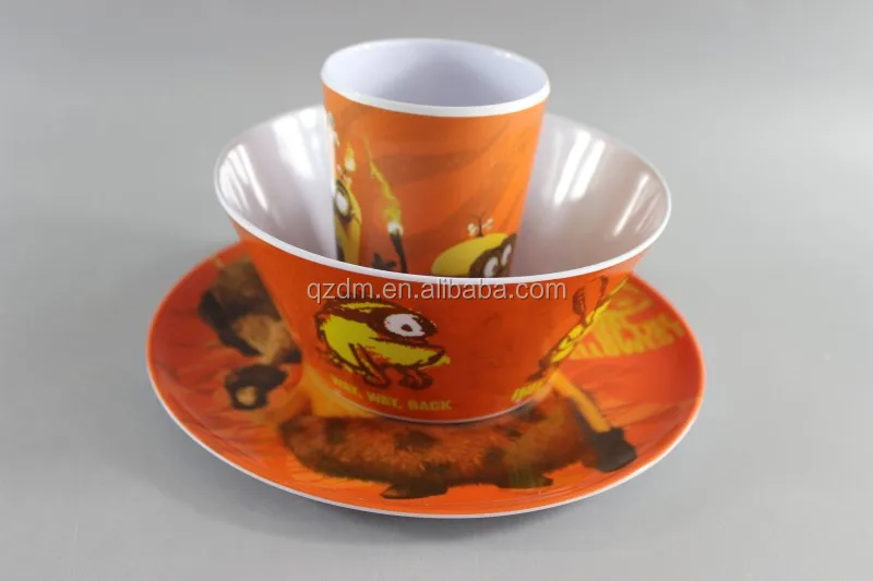 3pcs Melamine children Tableware set