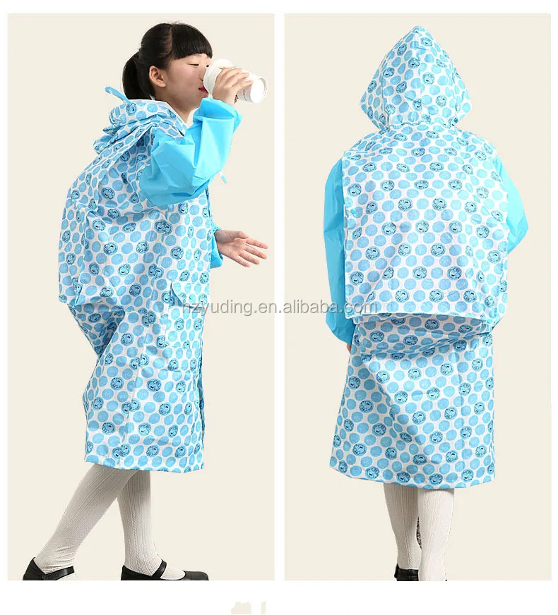 Fancy And Cute Full Length Teenage Raincoats For Juniors With School