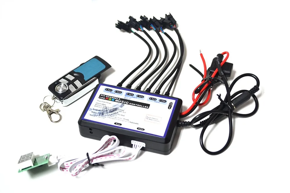 New 4 key LED Music controller for mutil color LED with 6 channel Multi-function