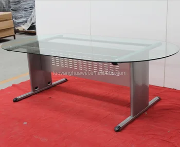 Hot Sale Custom Modern Office Glass Top Conference Desk Office