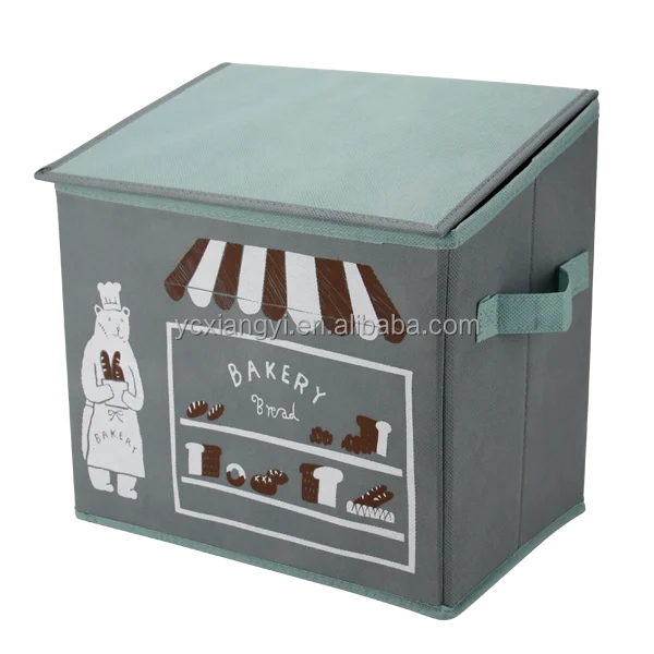 Fabric Kids Decorative Cardboard Storage Boxes With Lids Drawer