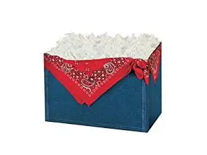SMALL DENIM Basket Boxes6-3/4x4x5" (5 unit, 6 pack per unit.)