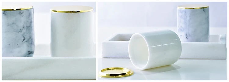 CERAMIC MARBLED JAR CANDLE