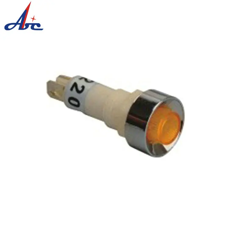 USA SELLER!!! 1 PC 8mm 12V White LED Metal Indicator Pilot Light Wire Leads..