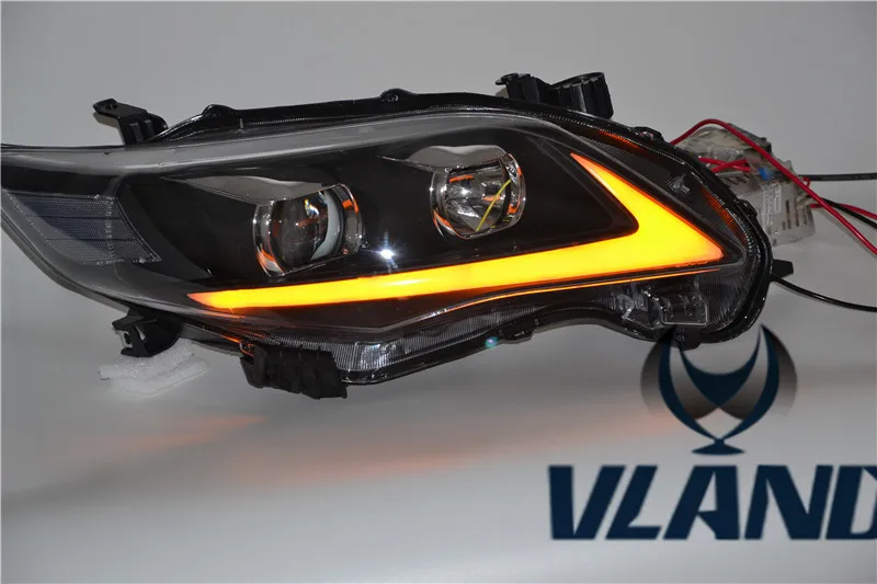 Vland Factory Auto Car Accessory Head Lamp For Camry 2009-2011 LED Headlight With Moving Signal Plug And Play
