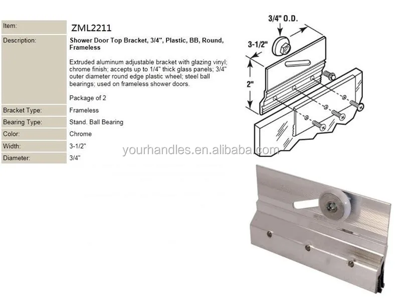 Glass Shower Screen Brackets,Aluminum Corner Brackets,Sliding Door