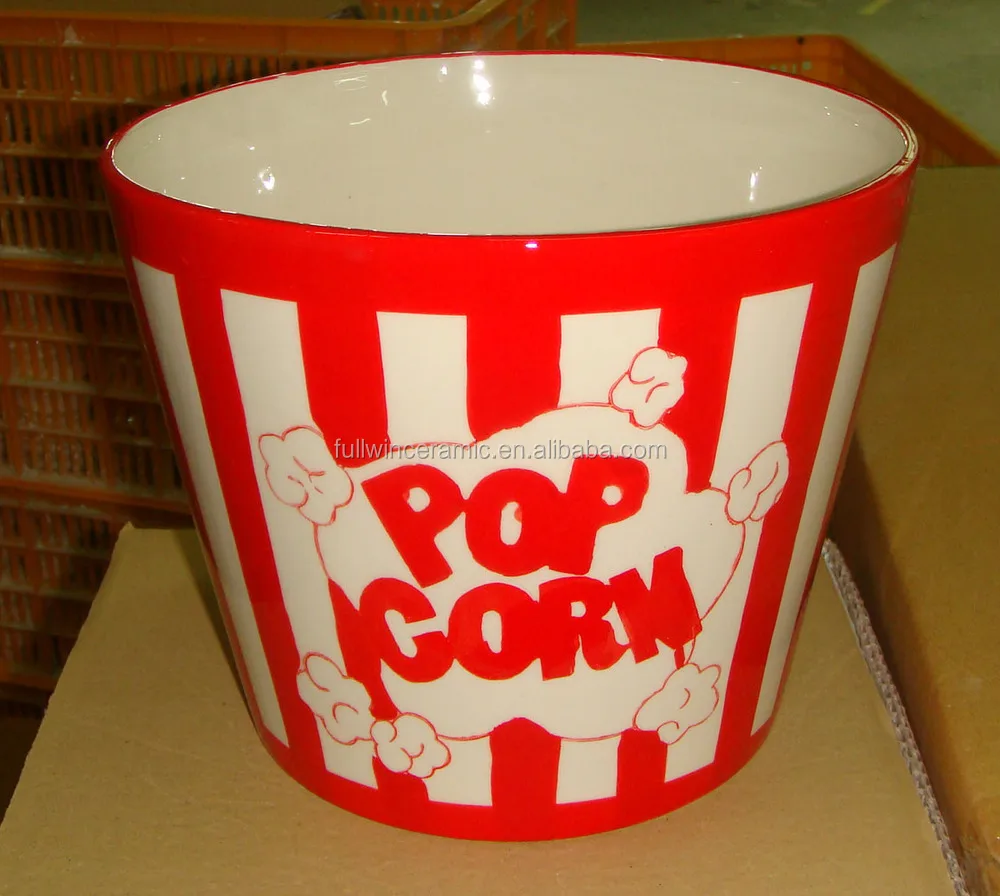 Wholesale Factory Directly Ceramic Popcorn Bowl Set S/5 Buy Popcorn